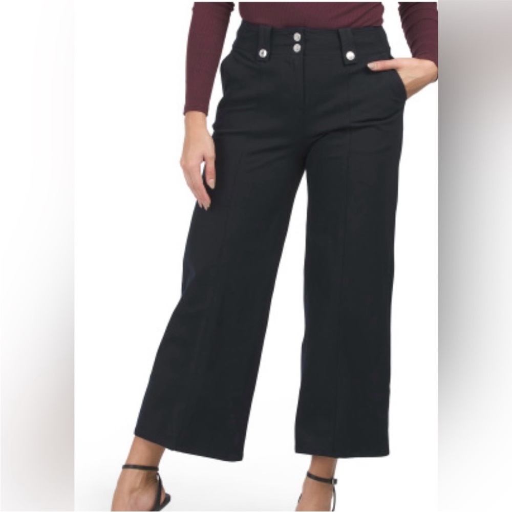 NWT! Derek Lam 10 Crosby Wide Leg Crop Utility Sailor Pants - Size 2